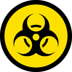 How Biohazard emoji looks on Microsoft.