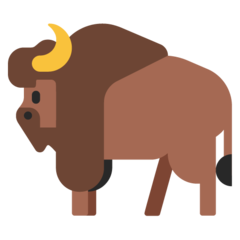 Hvordan Bison emoji ser ud på Microsoft.