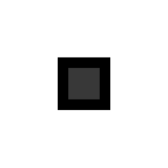 How Black Medium-Small Square emoji looks on Microsoft.