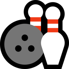 How Bowling emoji looks on Microsoft.