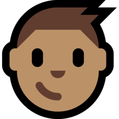 How Boy: Medium Skin Tone emoji looks on Microsoft.