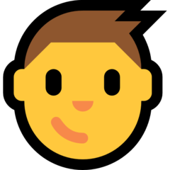 How Boy emoji looks on Microsoft.