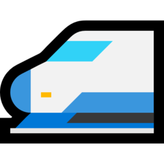 How Bullet Train emoji looks on Microsoft.