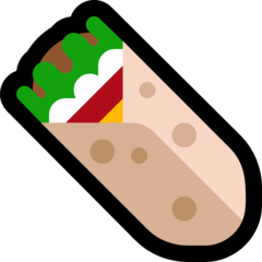 How Burrito emoji looks on Microsoft.