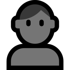 How Bust in Silhouette emoji looks on Microsoft.