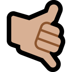 How Call Me Hand: Medium-Light Skin Tone emoji looks on Microsoft.