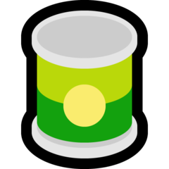 How Canned Food emoji looks on Microsoft.