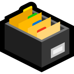 How Card File Box emoji looks on Microsoft.