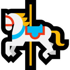 How Carousel Horse emoji looks on Microsoft.