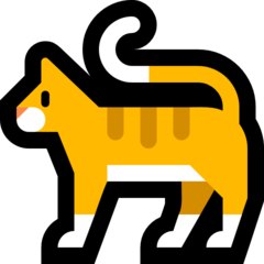 Bagaimana Kucing emoji terlihat di Microsoft.