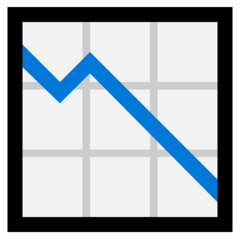 How Chart Decreasing emoji looks on Microsoft.