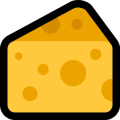 How Cheese Wedge emoji looks on Microsoft.