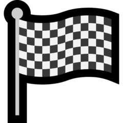 How Chequered Flag emoji looks on Microsoft.