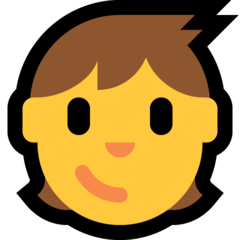 How Child emoji looks on Microsoft.