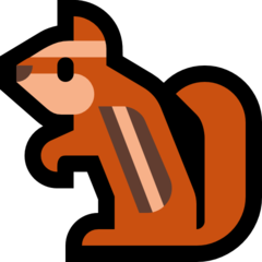 How Chipmunk emoji looks on Microsoft.