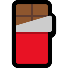 How Chocolate Bar emoji looks on Microsoft.