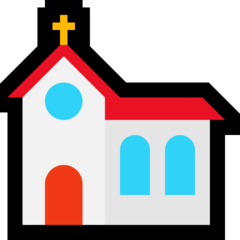 How Church emoji looks on Microsoft.