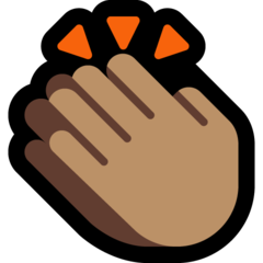 How Clapping Hands: Medium Skin Tone emoji looks on Microsoft.