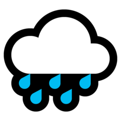 Nuage avec pluie Emoji 🌧️