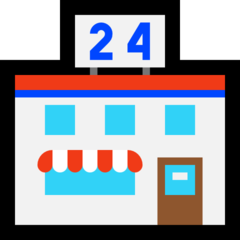 How Convenience Store emoji looks on Microsoft.