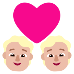 How Couple with Heart: Medium-Light Skin Tone emoji looks on Microsoft.