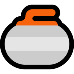 How Curling Stone emoji looks on Microsoft.