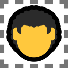 Bagaimana emoji Rambut kerinting kelihatan di Microsoft.