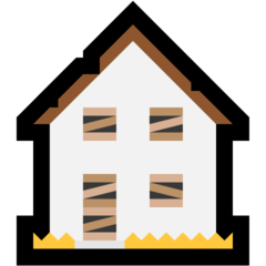 Como o emoji do Casa abandonada é exibido no Microsoft.