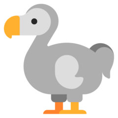 Bagaimana emoji Dodo kelihatan di Microsoft.