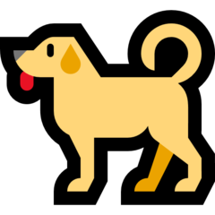 How Dog emoji looks on Microsoft.