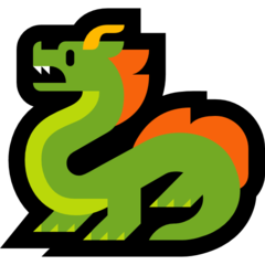 How Dragon emoji looks on Microsoft.