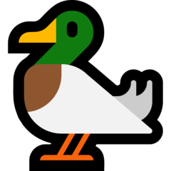 Cómo se ve el emoji Pato en Microsoft.