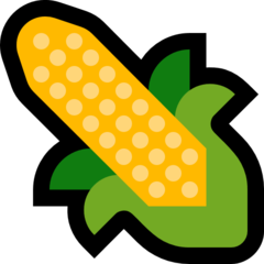 How Ear of Corn emoji looks on Microsoft.