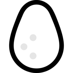 How Egg emoji looks on Microsoft.