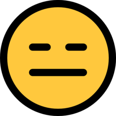 How Expressionless Face emoji looks on Microsoft.