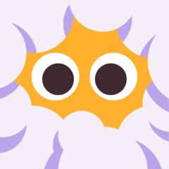 How Face in Clouds emoji looks on Microsoft.