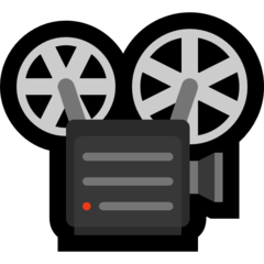 How Film Projector emoji looks on Microsoft.