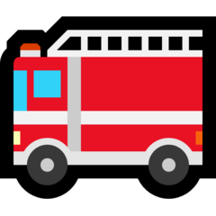 How Fire Engine emoji looks on Microsoft.