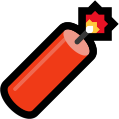 How Firecracker emoji looks on Microsoft.