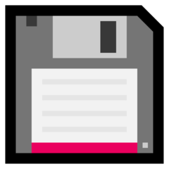 How Floppy Disk emoji looks on Microsoft.