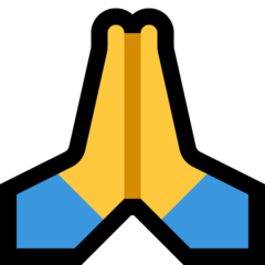 How Folded Hands emoji looks on Microsoft.