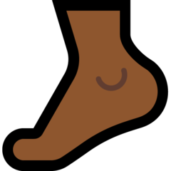 How Foot: Medium-Dark Skin Tone emoji looks on Microsoft.