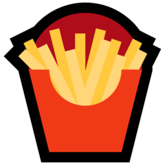 How French Fries emoji looks on Microsoft.