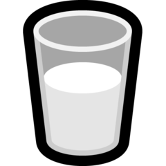 How Glass of Milk emoji looks on Microsoft.