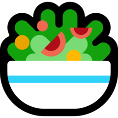 Hoe Groene salade emoji eruit ziet op Microsoft.