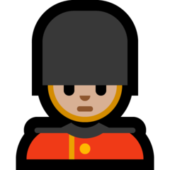 How Guard: Medium-Light Skin Tone emoji looks on Microsoft.