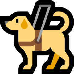 盲導犬の絵文字がMicrosoftでどのように見えるか。