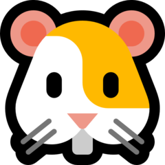 Bagaimana Hamster emoji terlihat di Microsoft.