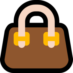 How Handbag emoji looks on Microsoft.