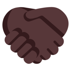 How Handshake: Dark Skin Tone emoji looks on Microsoft.